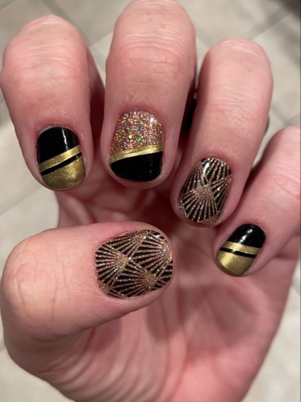 *Exclusive* Color Street: Cocktail Hour Multi-Strip | Gold Metallic Fall Party